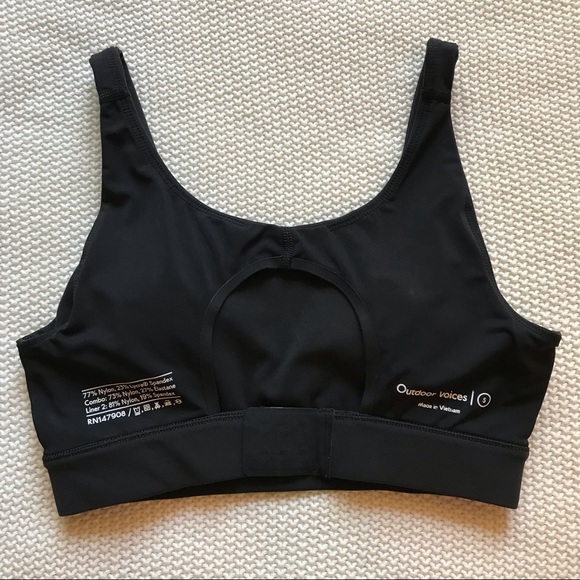 Outdoor Voices Lightform Circle Back Bra in Black (S) - Picture 10 of 12